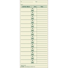 TOPS TOP1290 Time Card